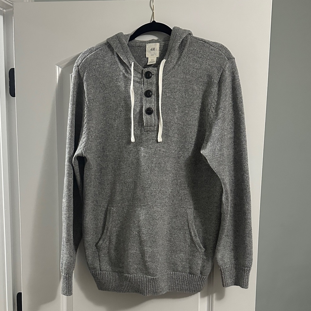 H&M Charcoal Men's Pullover Hoodie